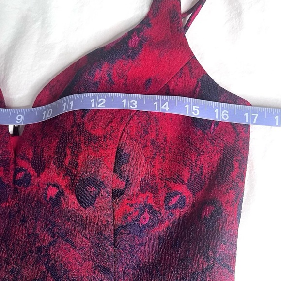 Aidan Mattox Dress Size 8 Spaghetti Strap Jacquard Mini Cocktail Dress - Picture 12 of 16